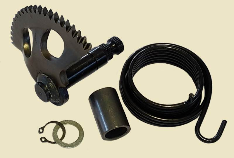 Зубчатый сектор кикстартера (полумесяц+ пружина + втулка со стопорным кольцом) 2Т 1E40QMB, JOG50 (L=