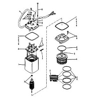 Насос регулировки мощности 2-Х ТАКТНОГО ПЛМ MERCURY 75 Серийный номер от 0A996142 до 0B240450