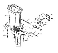 Корпус ведущего вала 2-Х ТАКТНОГО ПЛМ MERCURY 55 Серийный номер от 9885345 до 9973099