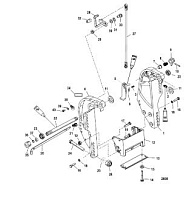 Кронштейн транца (электрический) 2-Х ТАКТНОГО ПЛМ MERCURY 60 Серийный номер от 0P325500 и выше