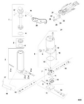 Компоненты силовой отделки 2-Х ТАКТНОГО ПЛМ MERCURY 55 Серийный номер от 0G760300 до 0T979999