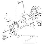 Зажимная скоба 2-х тактного ПЛМ MERCURY 40 M Серийный номер от 1B000001 и выше