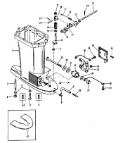 Корпус карданного вала 2-Х ТАКТНОГО ПЛМ MERCURY 75 Серийный номер от 0B240451 до 0C221999