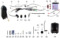 Система подачи топлива и электрооборудование снегохода SNOWFOX T201 (Cronus, S2, Motoland, TaoTao, WELS, CMOTO)