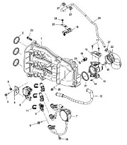 Впускной коллектор 4-Х ТАКТНОГО ПЛМ MERCURY 40 Серийный номер от 1C000001 до 1C049738