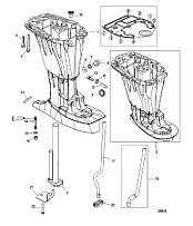 Корпус карданного вала 4-Х ТАКТНОГО ПЛМ MERCURY 30 Серийный номер от 1C109093 и выше