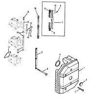 Пластина аттенюатора 2-Х ТАКТНОГО ПЛМ MERCURY 60 Серийный номер от 0D000750 до 0G290584