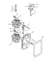 Карбюратор и дроссель 2-Х ТАКТНОГО ПЛМ MERCURY 50EO Серийный номер от 6428681 до 0B122929
