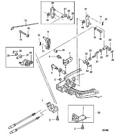 Рычаг дроссельной заслонки/Переключения передач, 9.9 Remote Models 4-Х ТАКТНОГО ПЛМ MERCURY 9.9 Серийный номер от 0P325500 и выше