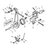 Дроссель и рычаг 2-Х ТАКТНОГО ПЛМ MERCURY 55 Серийный номер от 0D000750 до 0G290584