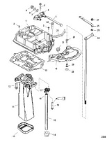 Выхлопная труба(SN USA-0T800999/ BEL-0P267999 и ниже) 2-Х ТАКТНОГО ПЛМ MERCURY 90 Серийный номер от 0P017000 до 0P325499