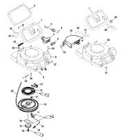 Стартер в сборе 4-Х ТАКТНОГО ПЛМ MERCURY F15 Серийный номер от 0G760300 до 1B226999